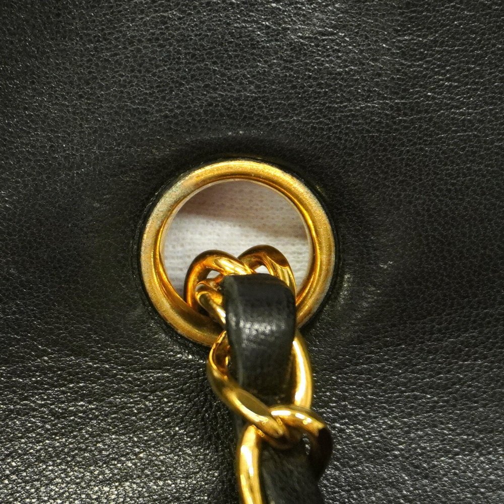 Chanel Shoulder Bag Diana Chain Lambskin Black Women's - Picture 8 of 15
